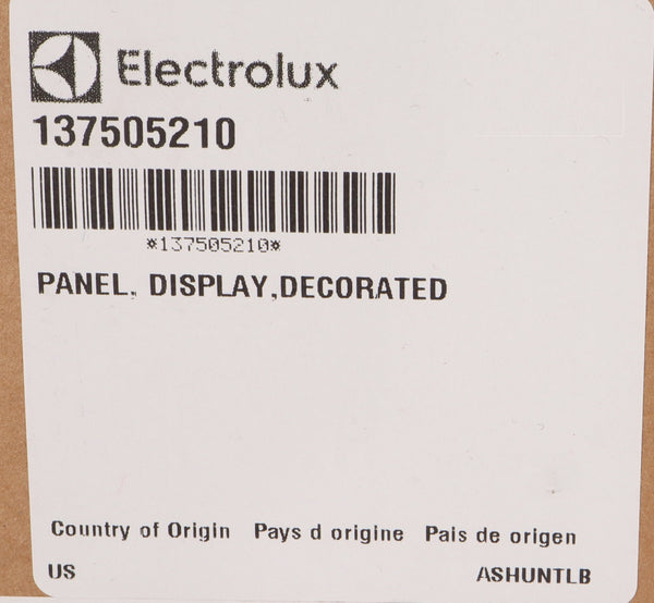 Frigidaire, Part Number 137505210  Panel